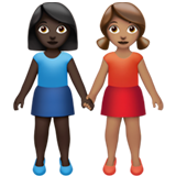 Women Holding Hands: Dark Skin Tone, Medium Skin Tone, the previous design
