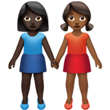 Women Holding Hands: Dark Skin Tone, Medium-Dark Skin Tone, the previous design