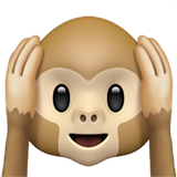 Hear-No-Evil Monkey as drawn by Apple in iOS 13.3