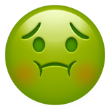Nauseated Face as drawn by Apple in iOS 13.3
