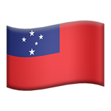 Flag: Samoa as drawn by Apple in iOS 14.2