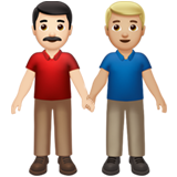 Men Holding Hands: Light Skin Tone, Medium-Light Skin Tone, the previous design