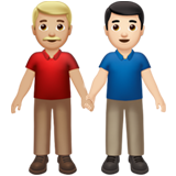 Men Holding Hands: Medium-Light Skin Tone, Light Skin Tone, the previous design