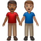 Men Holding Hands: Medium-Dark Skin Tone, Medium Skin Tone, the previous design