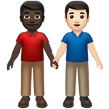 Men Holding Hands: Dark Skin Tone, Light Skin Tone, the previous design