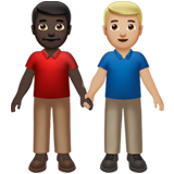 Men Holding Hands: Dark Skin Tone, Medium-Light Skin Tone, the previous design