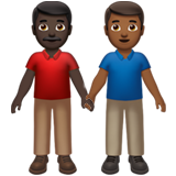 Men Holding Hands: Dark Skin Tone, Medium-Dark Skin Tone, the previous design