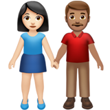 Woman and Man Holding Hands: Light Skin Tone, Medium Skin Tone, the previous design