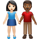 Woman and Man Holding Hands: Light Skin Tone, Medium-Dark Skin Tone, the previous design