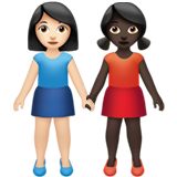Women Holding Hands: Light Skin Tone, Dark Skin Tone, the previous design