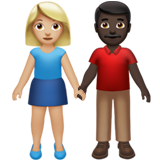 Woman and Man Holding Hands: Medium-Light Skin Tone, Dark Skin Tone, the previous design