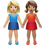 Women Holding Hands: Medium-Light Skin Tone, Medium Skin Tone, the previous design