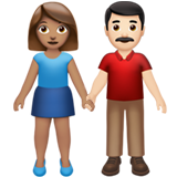 Woman and Man Holding Hands: Medium Skin Tone, Light Skin Tone, the previous design