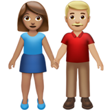 Woman and Man Holding Hands: Medium Skin Tone, Medium-Light Skin Tone, the previous design