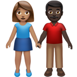 Woman and Man Holding Hands: Medium Skin Tone, Dark Skin Tone, the previous design