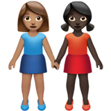 Women Holding Hands: Medium Skin Tone, Dark Skin Tone, the previous design