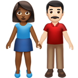 Woman and Man Holding Hands: Medium-Dark Skin Tone, Light Skin Tone, the previous design