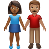 Woman and Man Holding Hands: Medium-Dark Skin Tone, Medium Skin Tone, the previous design