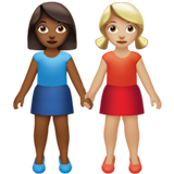 Women Holding Hands: Medium-Dark Skin Tone, Medium-Light Skin Tone, the previous design