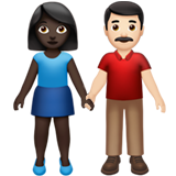 Woman and Man Holding Hands: Dark Skin Tone, Light Skin Tone, the previous design