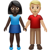 Woman and Man Holding Hands: Dark Skin Tone, Medium-Light Skin Tone, the previous design