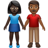 Woman and Man Holding Hands: Dark Skin Tone, Medium-Dark Skin Tone, the previous design
