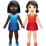 Women Holding Hands: Dark Skin Tone, Light Skin Tone, the previous design