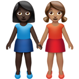Women Holding Hands: Dark Skin Tone, Medium Skin Tone, the previous design