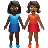 Women Holding Hands: Dark Skin Tone, Medium-Dark Skin Tone, the previous design