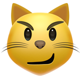 Cat with Wry Smile as drawn by Apple in iOS 14.2