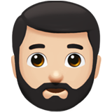 Person: Light Skin Tone, Beard, the previous design