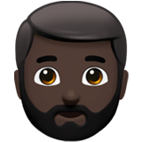 Person: Dark Skin Tone, Beard, the previous design