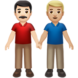 Men Holding Hands: Light Skin Tone, Medium-Light Skin Tone, the design in this release
