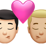 Kiss: Man, Man, Light Skin Tone, Medium-Light Skin Tone, the design in this release