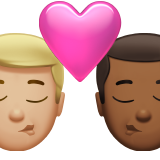 Kiss: Man, Man, Medium-Light Skin Tone, Medium-Dark Skin Tone, the design in this release