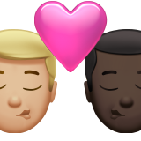 Kiss: Man, Man, Medium-Light Skin Tone, Dark Skin Tone, the design in this release