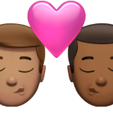 Kiss: Man, Man, Medium Skin Tone, Medium-Dark Skin Tone, the design in this release