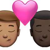 Kiss: Man, Man, Medium Skin Tone, Dark Skin Tone, the design in this release