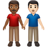 Men Holding Hands: Medium-Dark Skin Tone, Light Skin Tone, the design in this release