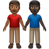 Men Holding Hands: Medium-Dark Skin Tone, Dark Skin Tone, the design in this release