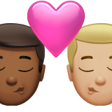 Kiss: Man, Man, Medium-Dark Skin Tone, Medium-Light Skin Tone, the design in this release