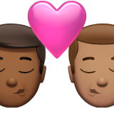 Kiss: Man, Man, Medium-Dark Skin Tone, Medium Skin Tone, the design in this release
