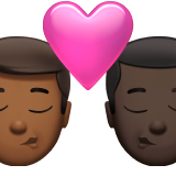 Kiss: Man, Man, Medium-Dark Skin Tone, Dark Skin Tone, the design in this release