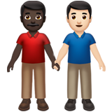 Men Holding Hands: Dark Skin Tone, Light Skin Tone, the design in this release