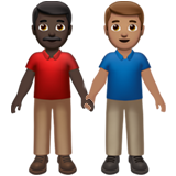 Men Holding Hands: Dark Skin Tone, Medium Skin Tone, the design in this release