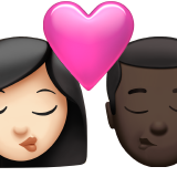 Kiss: Woman, Man, Light Skin Tone, Dark Skin Tone, the design in this release
