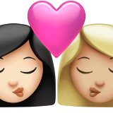 Kiss: Woman, Woman, Light Skin Tone, Medium-Light Skin Tone, the design in this release