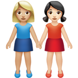 Women Holding Hands: Medium-Light Skin Tone, Light Skin Tone, the design in this release