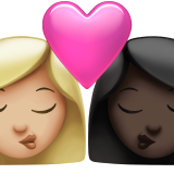 Kiss: Woman, Woman, Medium-Light Skin Tone, Dark Skin Tone, the design in this release