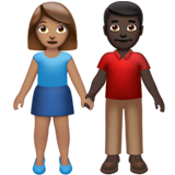 Woman and Man Holding Hands: Medium Skin Tone, Dark Skin Tone, the design in this release